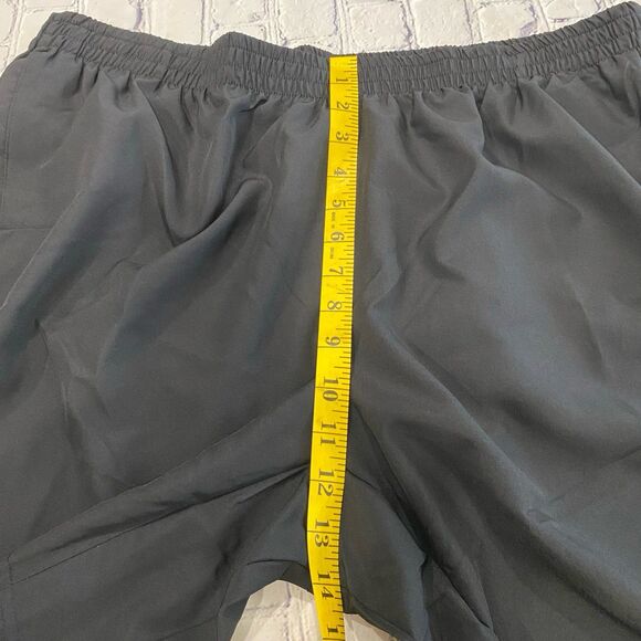 Adidas Shorts Men's Size 2XL Color Black White 3-Stripes Own the Run Lined - Picture 7 of 12